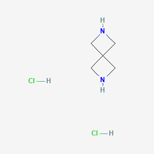 molecular formula C5H12Cl2N2 B1394427 2,6-Diazaspiro[3.3]heptane dihydrochloride CAS No. 1184963-68-5
