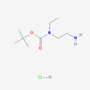 molecular formula C9H21ClN2O2 B1394430 tert-Butyl (2-aminoethyl)(ethyl)carbamate hydrochloride CAS No. 1001020-32-1