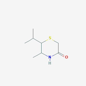 molecular formula C8H15NOS B13944366 3-Thiomorpholinone, 6-isopropyl-5-methyl- 