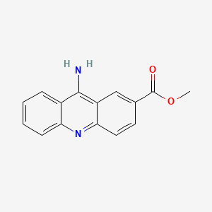 molecular formula C15H12N2O2 B13944393 2-Acridinecarboxylic acid, 9-amino-, methyl ester CAS No. 64046-78-2