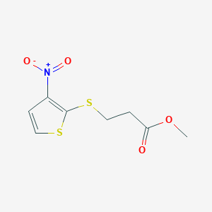 molecular formula C8H9NO4S2 B1394445 Methyl 3-[(3-Nitrothien-2-yl)thio]propanoate CAS No. 166192-27-4