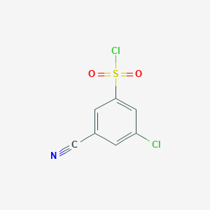 molecular formula C7H3Cl2NO2S B1394449 3-氯-5-氰基苯-1-磺酰氯 CAS No. 1131397-77-7