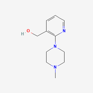 molecular formula C11H17N3O B1394450 [2-(4-Methylpiperazin-1-yl)pyridin-3-yl]methanol CAS No. 1225920-65-9