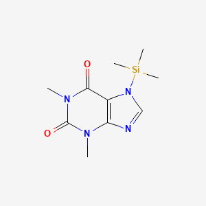 molecular formula C10H16N4O2Si B13944547 Theophylline TMS derivative CAS No. 62374-32-7