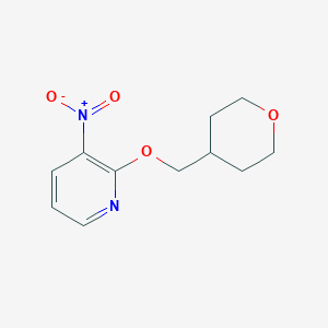 B1394460 3-Nitro-2-(tetrahydro-2H-pyran-4-ylmethoxy)pyridine CAS No. 1287218-02-3