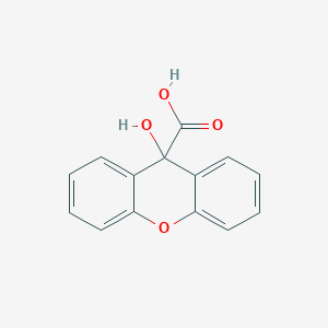 molecular formula C14H10O4 B13944600 9-Hydroxy-9h-xanthene-9-carboxylic acid CAS No. 6309-32-6