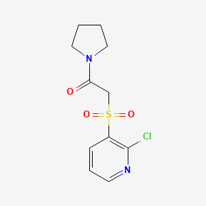 B1394464 2-[(2-Chloropyridin-3-yl)sulfonyl]-1-(pyrrolidin-1-yl)ethan-1-one CAS No. 1325305-69-8
