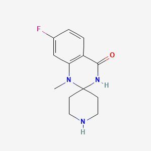 molecular formula C13H16FN3O B1394468 7'-氟-1'-甲基-1'H-螺[哌啶-4,2'-喹唑啉]-4'(3'H)-酮 CAS No. 1351398-43-0