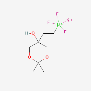 molecular formula C8H15BF3KO3 B1394469 Potassium 5-Ethyl-(2,2-Dimethyl-1,3-dioxan-5-ol)trifluoroborate CAS No. 1149343-15-6