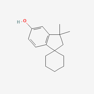 molecular formula C16H22O B13944691 2',3'-dihydro-3',3'-dimethylspiro[cyclohexane-1,1'-[1H]indene]-5'-ol CAS No. 53718-33-5