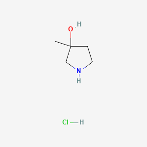 molecular formula C5H12ClNO B1394470 3-甲基吡咯烷-3-醇盐酸盐 CAS No. 921592-91-8