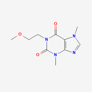 molecular formula C10H14N4O3 B13944796 1-(Methoxyethyl) theobromine CAS No. 63906-61-6