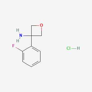 molecular formula C9H11ClFNO B1394480 3-(2-氟苯基)恶烷-3-胺盐酸盐 CAS No. 1332839-78-7