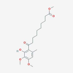 molecular formula C20H30O6 B13944824 Methyl 10-(2-hydroxy-3,4-dimethoxy-6-methylphenyl)-10-oxodecanoate CAS No. 58185-88-9