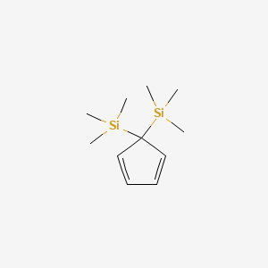 molecular formula C11H22Si2 B13944829 Silane, 2,4-cyclopentadien-1-ylidenebis(trimethyl- CAS No. 33630-76-1