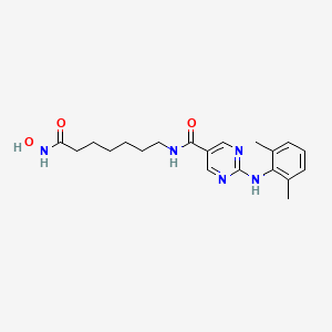 molecular formula C20H27N5O3 B1394484 2-(2,6-二甲基苯胺基)-n-(7-(羟胺基)-7-氧代庚基)嘧啶-5-甲酰胺 CAS No. 1316214-61-5
