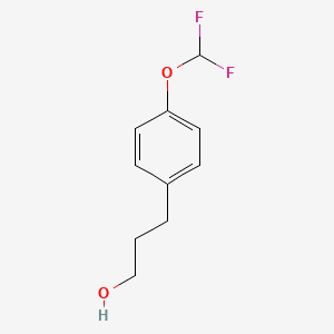 molecular formula C10H12F2O2 B1394491 3-(4-二氟甲氧基苯基)-丙醇-1 CAS No. 1057671-58-5