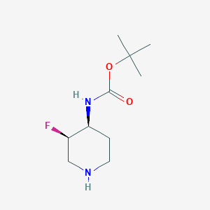 molecular formula C10H19FN2O2 B1394492 叔丁基 N-[(3R,4S)-3-氟哌啶-4-基]氨基甲酸酯 CAS No. 1630815-57-4