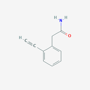 molecular formula C10H9NO B1394493 2-(2-乙炔基苯基)乙酰胺 CAS No. 1301714-56-6