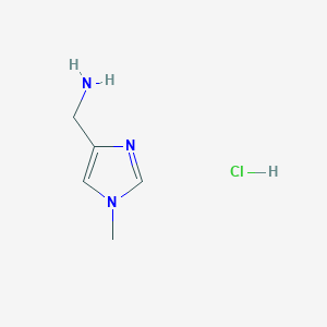 molecular formula C5H10ClN3 B1394495 盐酸（1-甲基-1H-咪唑-4-基）甲胺 CAS No. 1394838-42-6