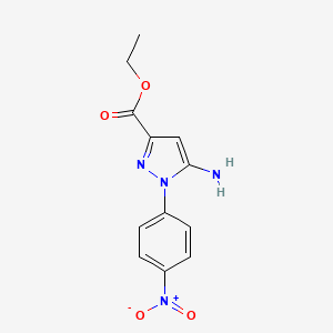 molecular formula C12H12N4O4 B1394499 5-氨基-1-(4-硝基苯基)-1H-吡唑-3-羧酸乙酯 CAS No. 866838-08-6