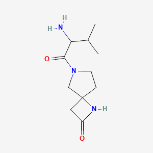 molecular formula C11H19N3O2 B13945075 6-(2-Amino-3-methylbutanoyl)-1,6-diazaspiro[3.4]octan-2-one 