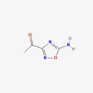 molecular formula C4H5N3O2 B13945086 1-(5-Amino-1,2,4-oxadiazol-3-yl)ethanone CAS No. 42837-62-7