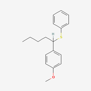 molecular formula C18H22OS B13945101 1-(4-Methoxyphenyl)-1-phenylthiopentane CAS No. 60702-18-3