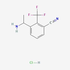 3-(1-Aminoethyl)-2-(trifluoromethyl)benzonitrile hydrochloride