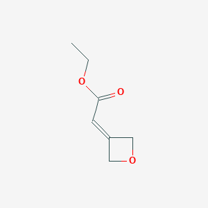 molecular formula C7H10O3 B1394518 Ethyl 2-(oxetan-3-ylidene)acetate CAS No. 922500-91-2