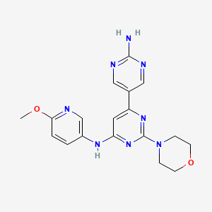 molecular formula C18H20N8O2 B1394522 N6-(6-methoxypyridin-3-yl)-2-morpholino-[4,5'-bipyrimidine]-2',6-diamine CAS No. 944396-88-7
