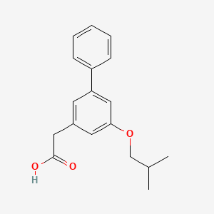 molecular formula C18H20O3 B13945259 3-Biphenylacetic acid, 5-isobutoxy- CAS No. 61888-58-2