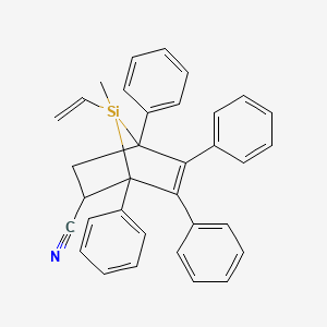 7-Ethenyl-7-methyl-1,2,3,4-tetraphenyl-7-silabicyclo[2.2.1]hept-2-ene-5-carbonitrile