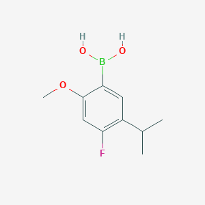 molecular formula C10H14BFO3 B1394531 4-氟-5-异丙基-2-甲氧基苯硼酸 CAS No. 875446-29-0