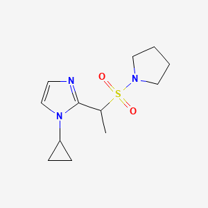 1-cyclopropyl-2-(1-(pyrrolidin-1-ylsulfonyl)ethyl)-1H-imidazole