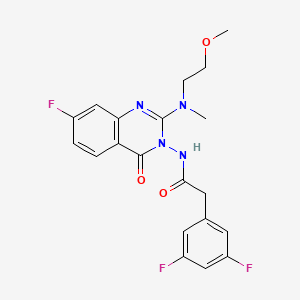 2-(3,5-difluorophenyl)-N-{7-fluoro-2-[(2-methoxyethyl)-methyl-amino]-4-oxo-4H-quinazolin-3-yl}acetamide