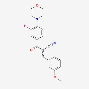 molecular formula C21H19FN2O3 B1394551 (Z)-2-(3-fluoro-4-morpholinobenzoyl)-3-(3-methoxyphenyl)-2-propenenitrile CAS No. 900019-69-4