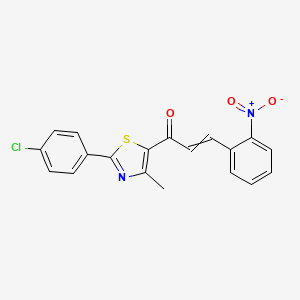 molecular formula C19H13ClN2O3S B1394552 (E)-1-[2-(4-氯苯基)-4-甲基-1,3-噻唑-5-基]-3-(2-硝基苯基)-2-丙烯-1-酮 CAS No. 1211932-77-2