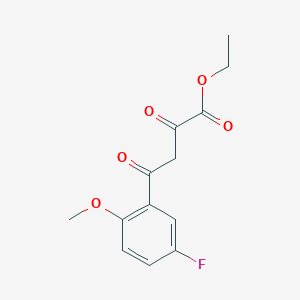 molecular formula C13H13FO5 B1394555 4-(5-氟-2-甲氧基苯基)-2,4-二氧代丁酸乙酯 CAS No. 1225574-45-7