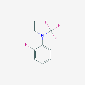 molecular formula C9H9F4N B13945577 N-ethyl-2-fluoro-N-(trifluoromethyl)aniline 