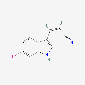 molecular formula C11H7FN2 B1394559 (Z)-3-(6-Fluoro-1H-indol-3-yl)acrylonitrile CAS No. 1350543-67-7