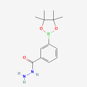 molecular formula C13H19BN2O3 B1394561 3-(4,4,5,5-Tetramethyl-1,3,2-dioxaborolan-2-yl)benzohydrazide CAS No. 1191063-60-1