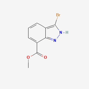 molecular formula C9H7BrN2O2 B1394563 3-溴-1H-吲唑-7-甲酸甲酯 CAS No. 1257535-37-7