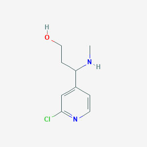 3-(2-Chloropyridin-4-yl)-3-(methylamino)propan-1-ol