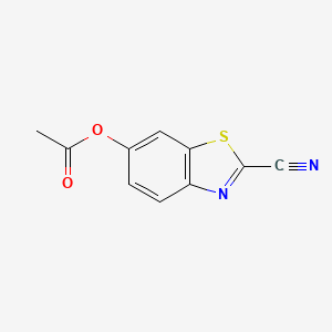 molecular formula C10H6N2O2S B13945700 2-Cyanobenzo[d]thiazol-6-yl acetate 