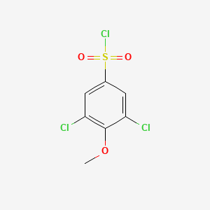 molecular formula C7H5Cl3O3S B13945720 3,5-Dichloro-4-methoxybenzenesulfonyl chloride 