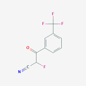 molecular formula C10H5F4NO B1394577 2-氟-3-氧代-3-[3-(三氟甲基)苯基]丙腈 CAS No. 1263063-11-1