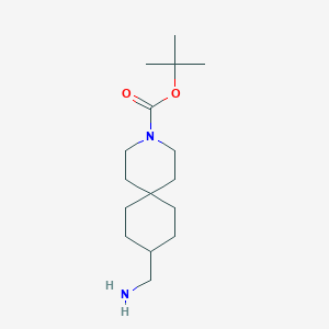 molecular formula C16H30N2O2 B1394579 Tert-butyl 9-(aminomethyl)-3-azaspiro[5.5]undecane-3-carboxylate CAS No. 1281872-56-7