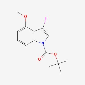 molecular formula C14H16INO3 B1394582 tert-Butyl 3-iodo-4-methoxy-1H-indole-1-carboxylate CAS No. 1309365-09-0