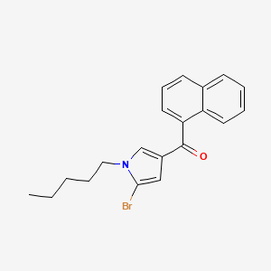 molecular formula C20H20BrNO B1394583 (5-Bromo-1-pentyl-1H-pyrrol-3-yl)(naphthalen-1-yl)methanone CAS No. 914458-53-0
